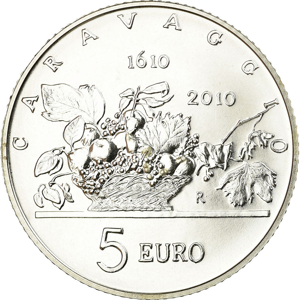 San Marino, 5 Euro, Caravaggio, 2010, FDC, Argento