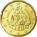 San Marino, 20 Euro Cent, 2010, MS(63), Brass, KM:483
