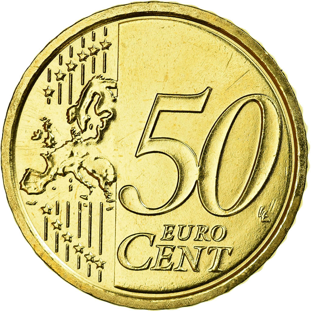 San Marino, 50 Euro Cent, 2010, MS(63), Brass, KM:484