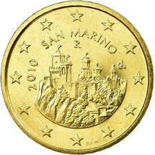 San Marino, 50 Euro Cent, 2010, MS(63), Brass, KM:484