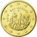 San Marino, 50 Euro Cent, 2010, MS(63), Brass, KM:484