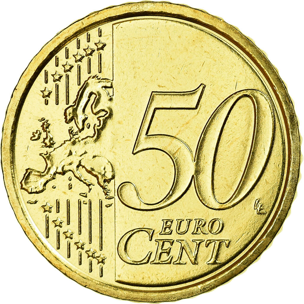 San Marino, 50 Euro Cent, 2010, MS(63), Brass, KM:484