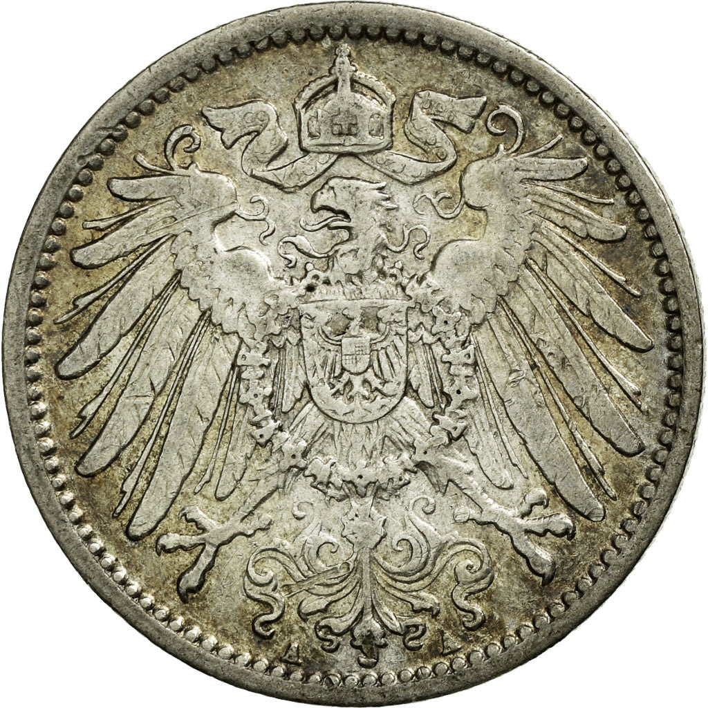 Coin, GERMANY - EMPIRE, Wilhelm II, Mark, 1908, Berlin, EF(40-45), Silver, KM:14