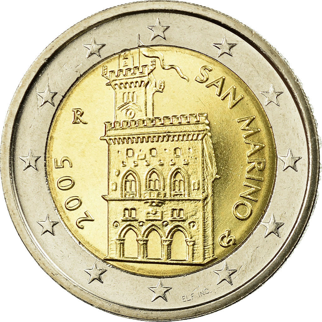 San Marino, 2 Euro, 2005, UNZ, Bi-Metallic
