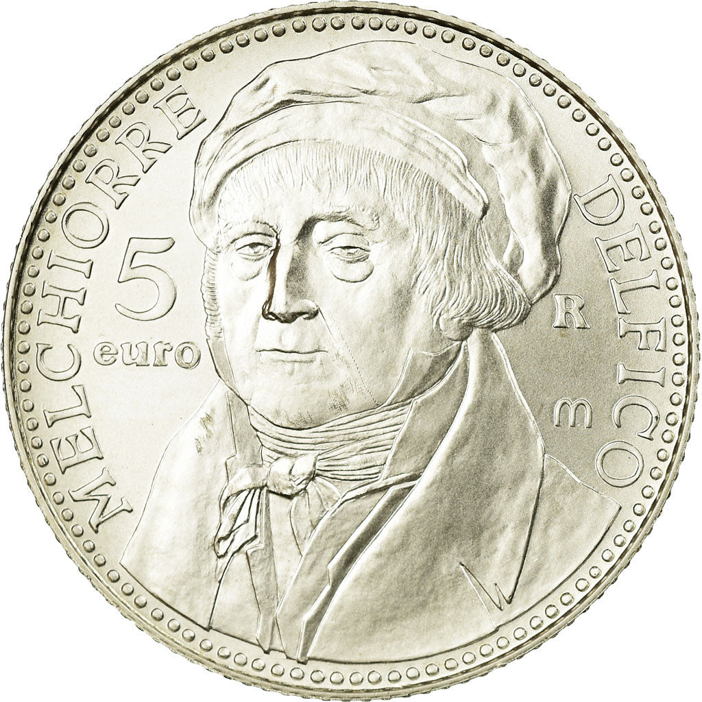 San Marino, 5 Euro, Melchiorre Delfico, 2006, Rome, MS(65-70), Srebro