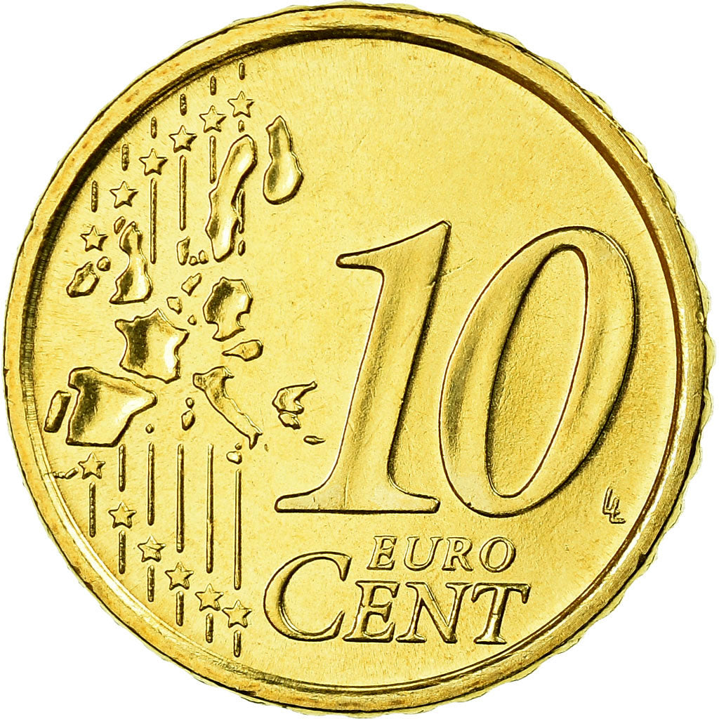 San Marino, 10 Euro Cent, 2006, MS(63), Brass, KM:443