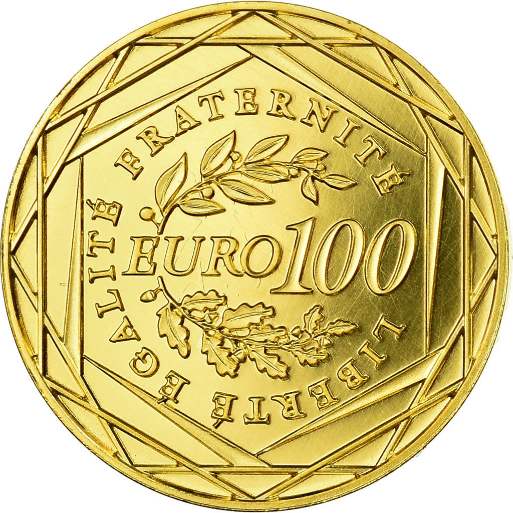 France, 100 Euros, 2009, MS(65-70), Gold