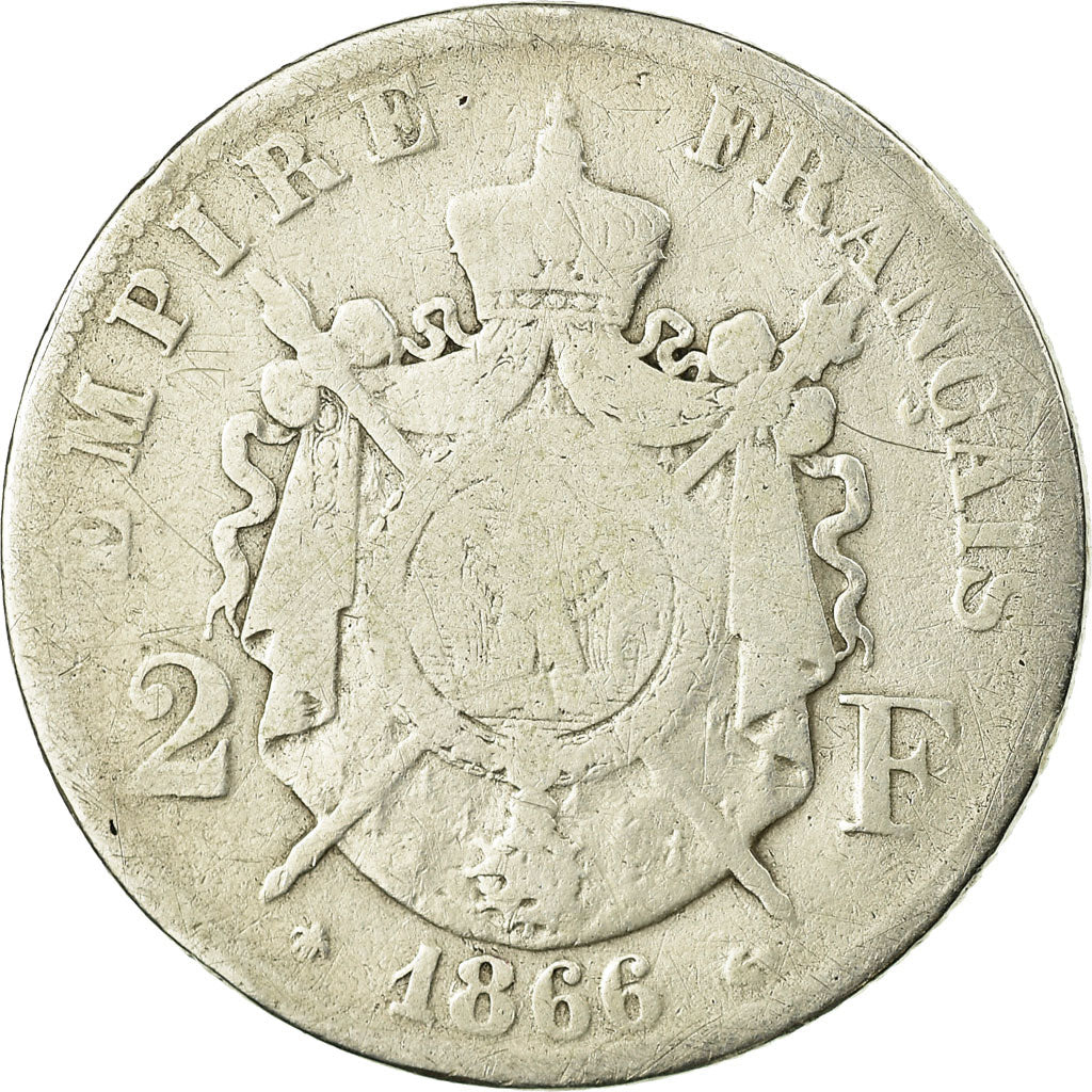 Münze, Frankreich, Napoleon III, Napoléon III, 2 Francs, 1866, Paris, SGE+