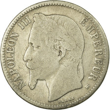 Moneta, Francia, Napoleon III, Napoléon III, Franc, 1867, Strasbourg, B+