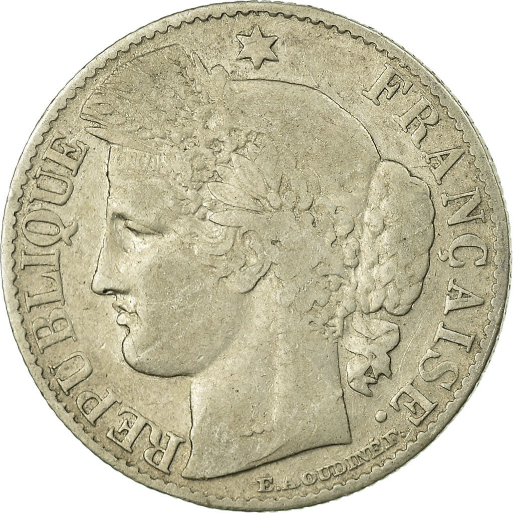 Moneta, Francia, Cérès, 50 Centimes, 1881, Paris, MB, Argento, KM:834.1