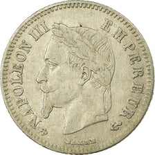 Moneta, Francia, Napoleon III, Napoléon III, 20 Centimes, 1866, Strasbourg, B+