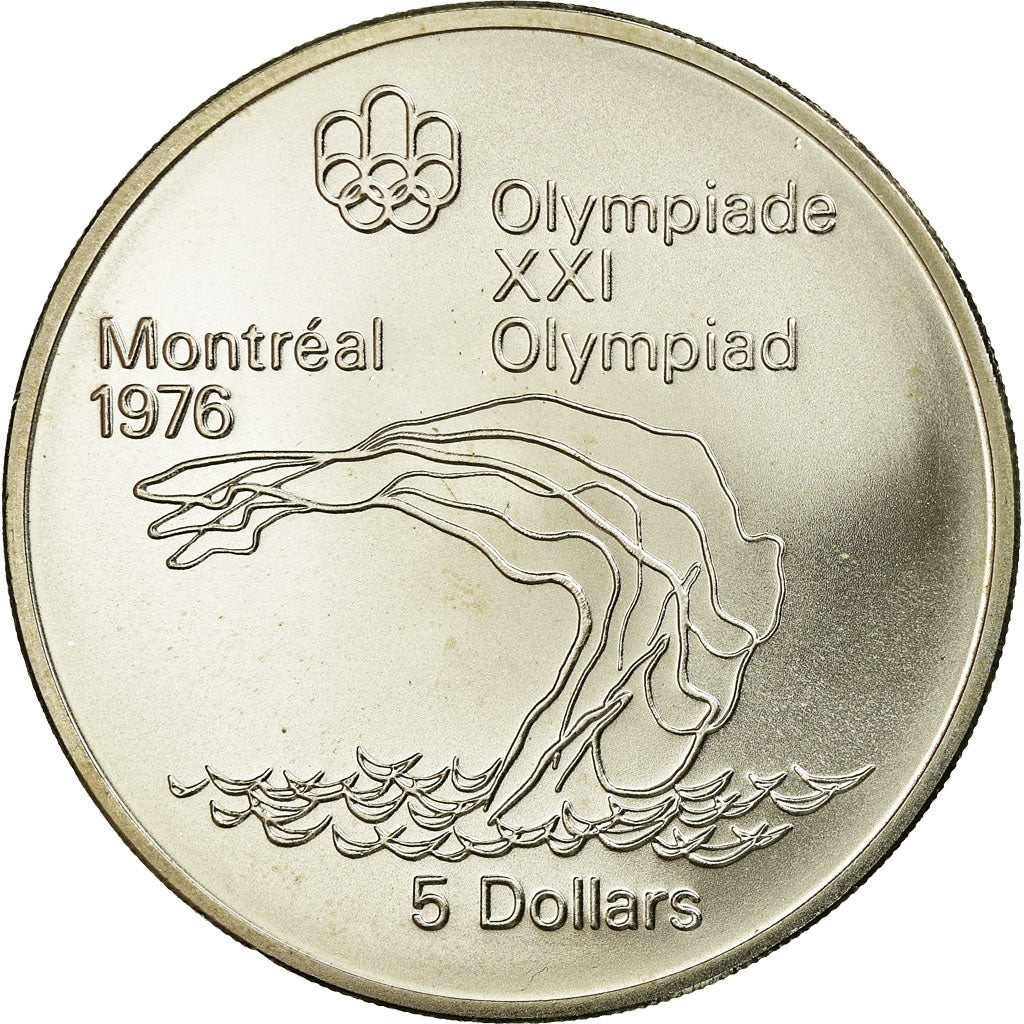 Coin, Canada, Elizabeth II, 5 Dollars, 1975, Royal Canadian Mint, Ottawa