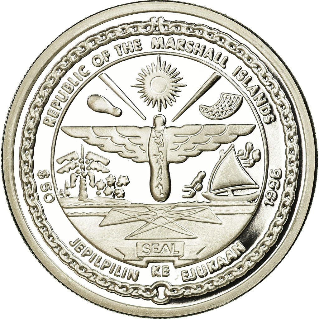 Münze, Marshall Islands, 50 Dollars, 1996, Roger Williams , Proof, STGL