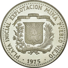 Coin, Dominican Republic, 10 Pesos, 1975, MS(63), Silver, KM:38