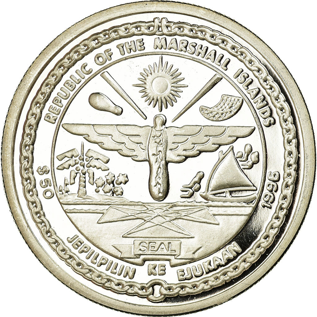 Monnaie, Marshall Islands, 50 Dollars, 1996, Roger Williams , Proof, SPL