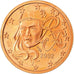 France, 2 Euro Cent, 2002, BE, MS(65-70), Copper Plated Steel, KM:1283