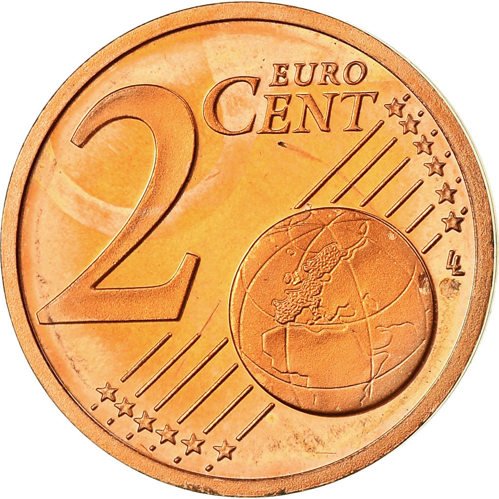 France, 2 Euro Cent, 2002, BE, MS(65-70), Copper Plated Steel, KM:1283