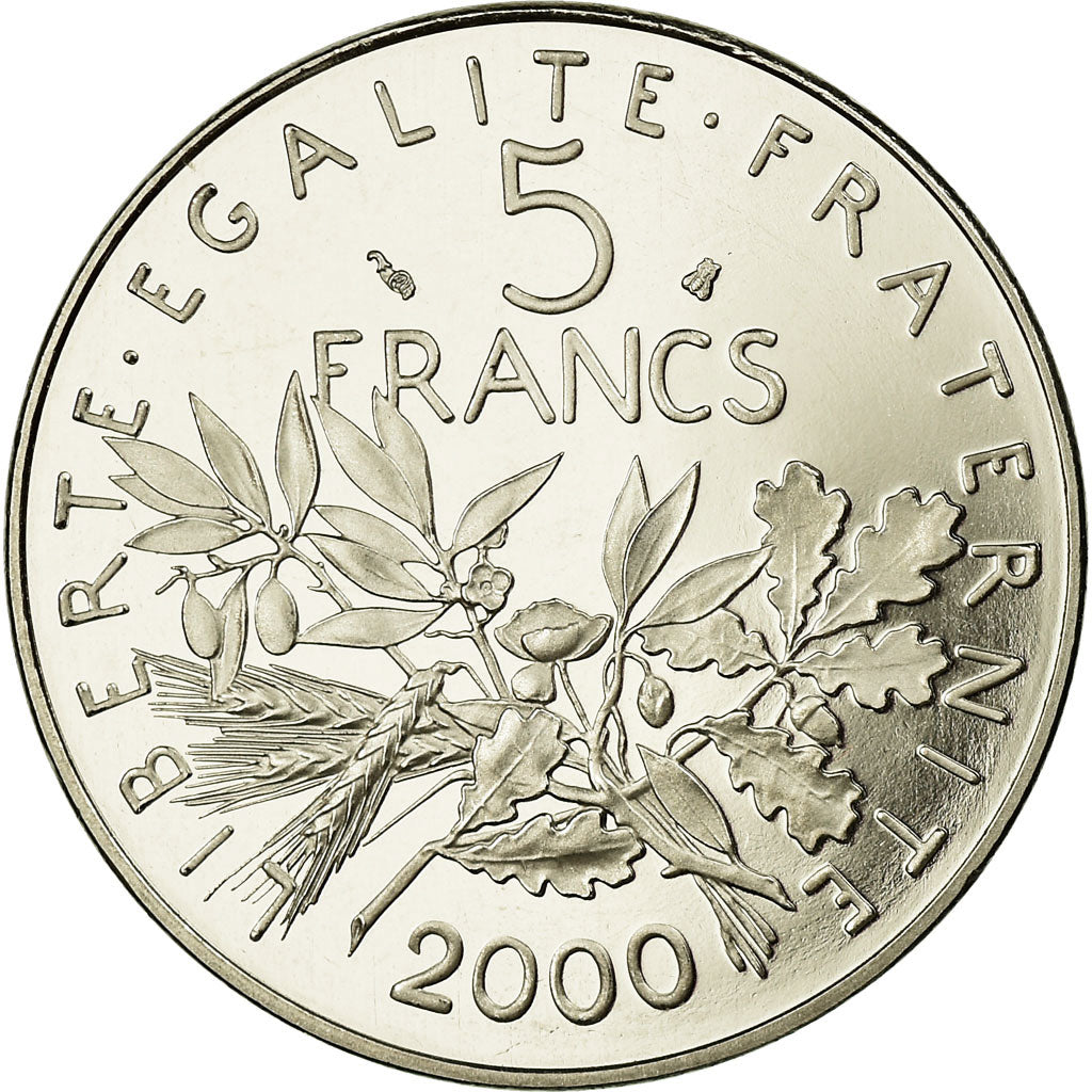 Coin, France, Semeuse, 5 Francs, 2000, Paris, BE, MS(65-70), Nickel Clad