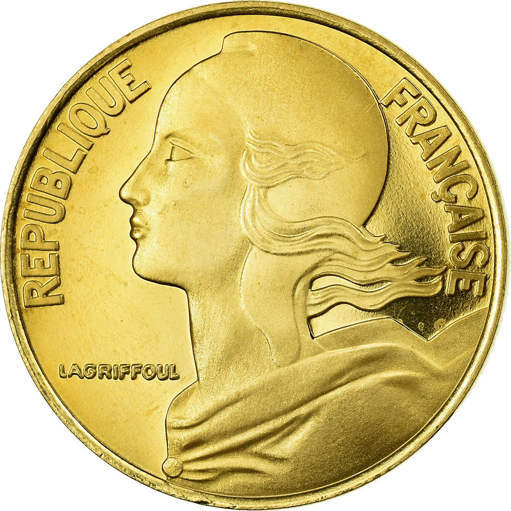 Munten, Frankrijk, Marianne, 20 Centimes, 2000, Paris, BE, FDC, Aluminum-Bronze