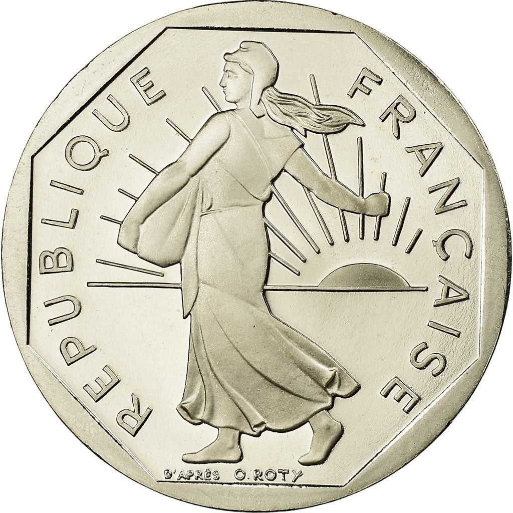 Moneda, Francia, Semeuse, 2 Francs, 2001, Paris, BE, FDC, Níquel, KM:942.2