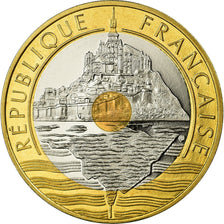 Coin, France, Mont Saint Michel, 20 Francs, 2001, Paris, BE, MS(65-70)