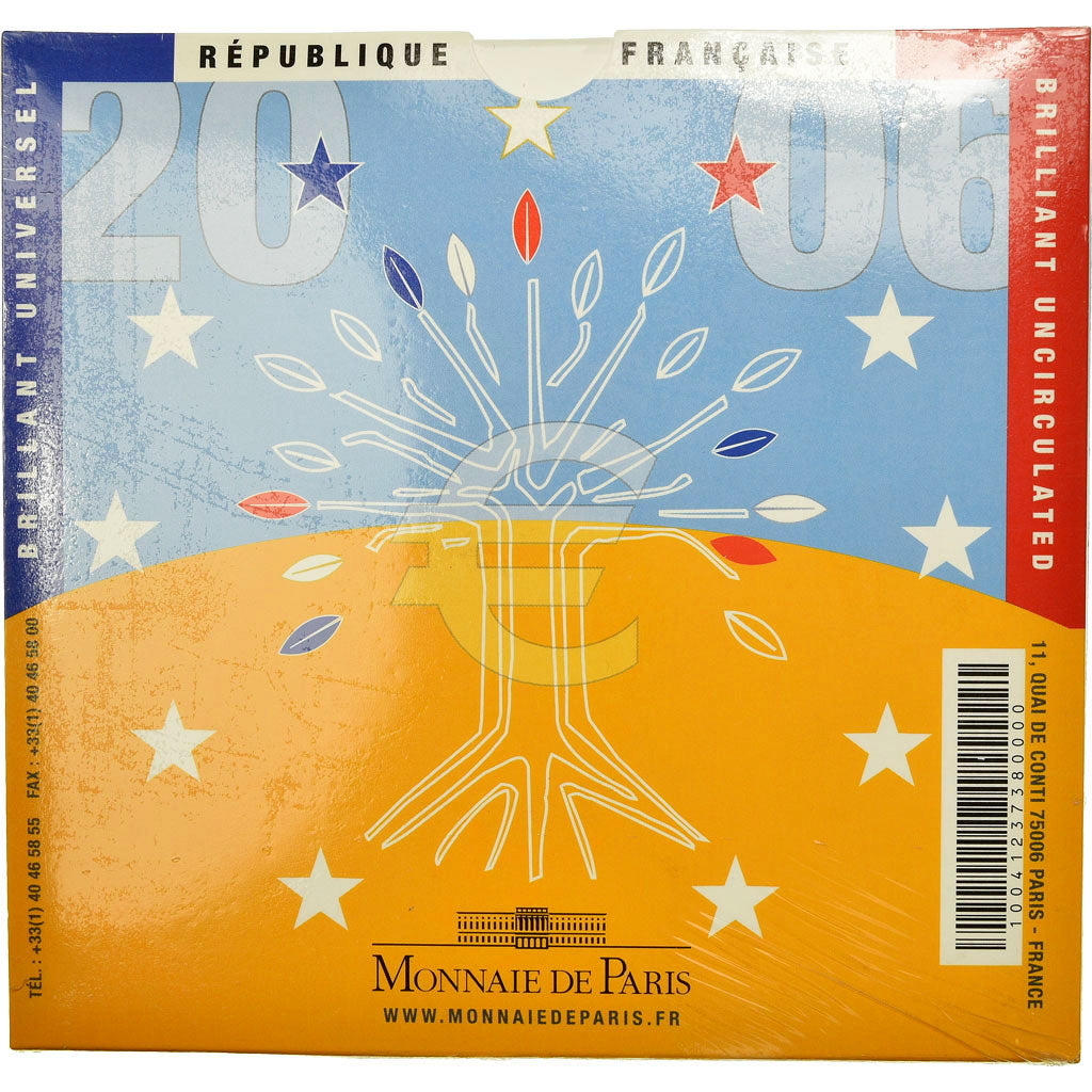 France, 1 Cent to 2 Euro, 2006, MS(65-70)