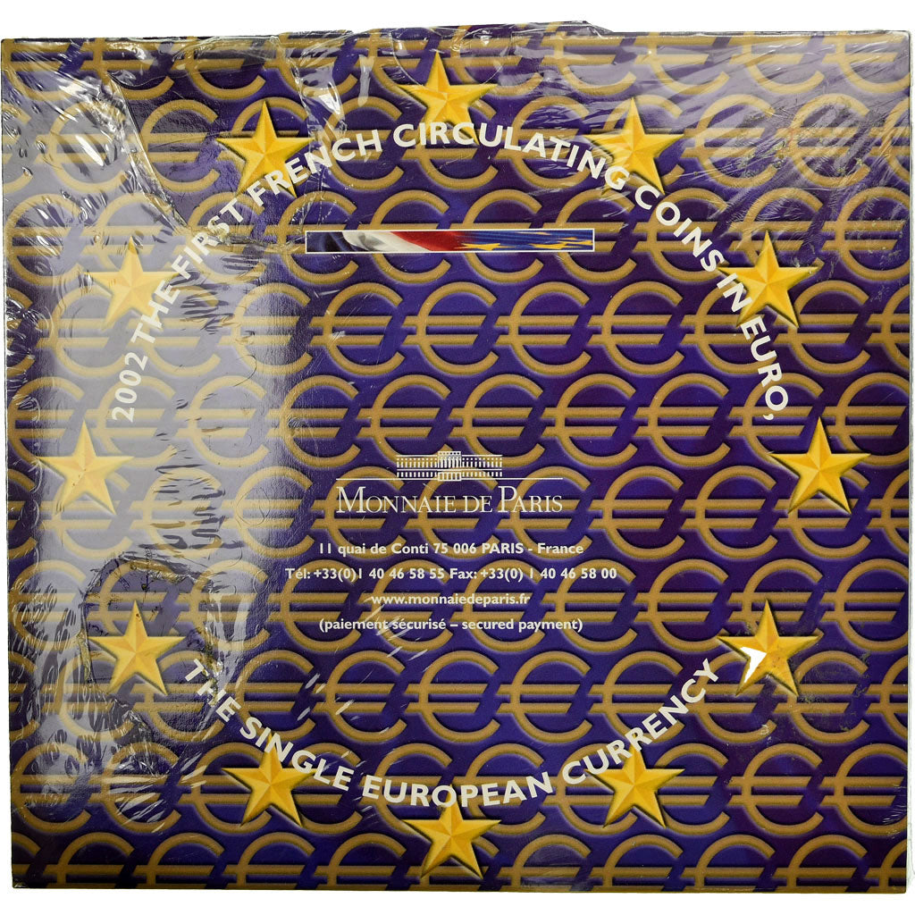 France, 1 Cent to 2 Euro, 2002, MS(65-70)