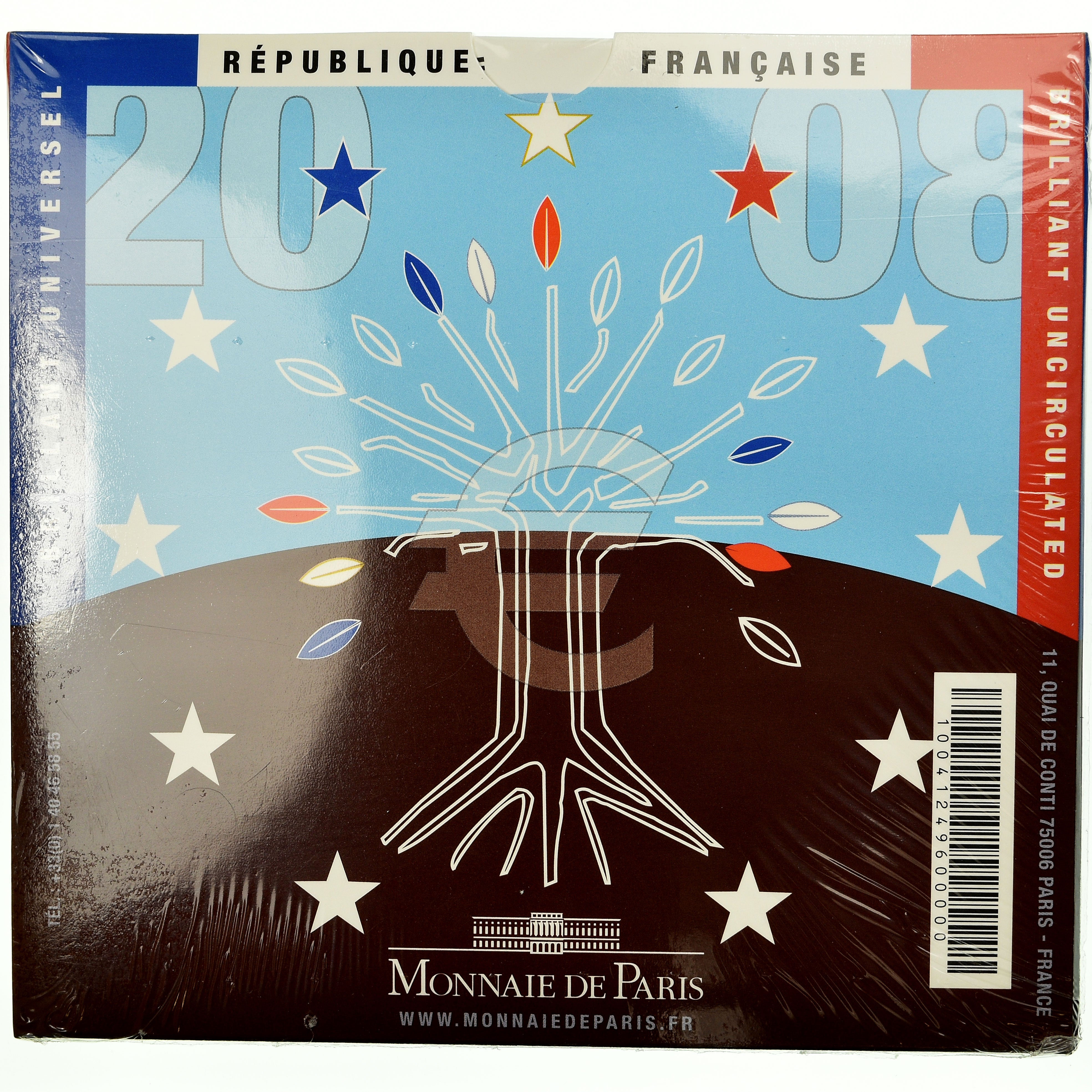 Frankreich, 1 Cent to 2 Euro, 2008, STGL, (No Composition)