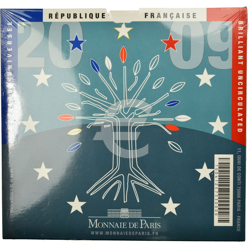 Francia, 1 Cent to 2 Euro, 2009, FDC, (Senza composizione)