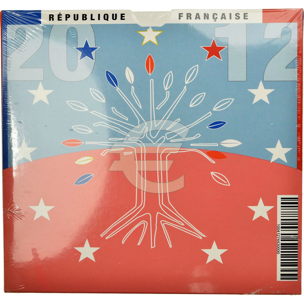 France, 1 Cent to 2 Euro, 2012, FDC, (No Composition)