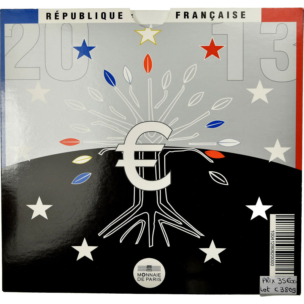 France, 1 Cent to 2 Euro, 2013, MS(65-70)