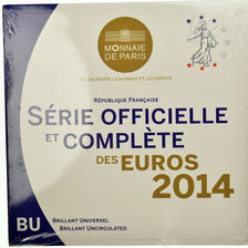 France, 1 Cent to 2 Euro, 2014, MS(65-70)