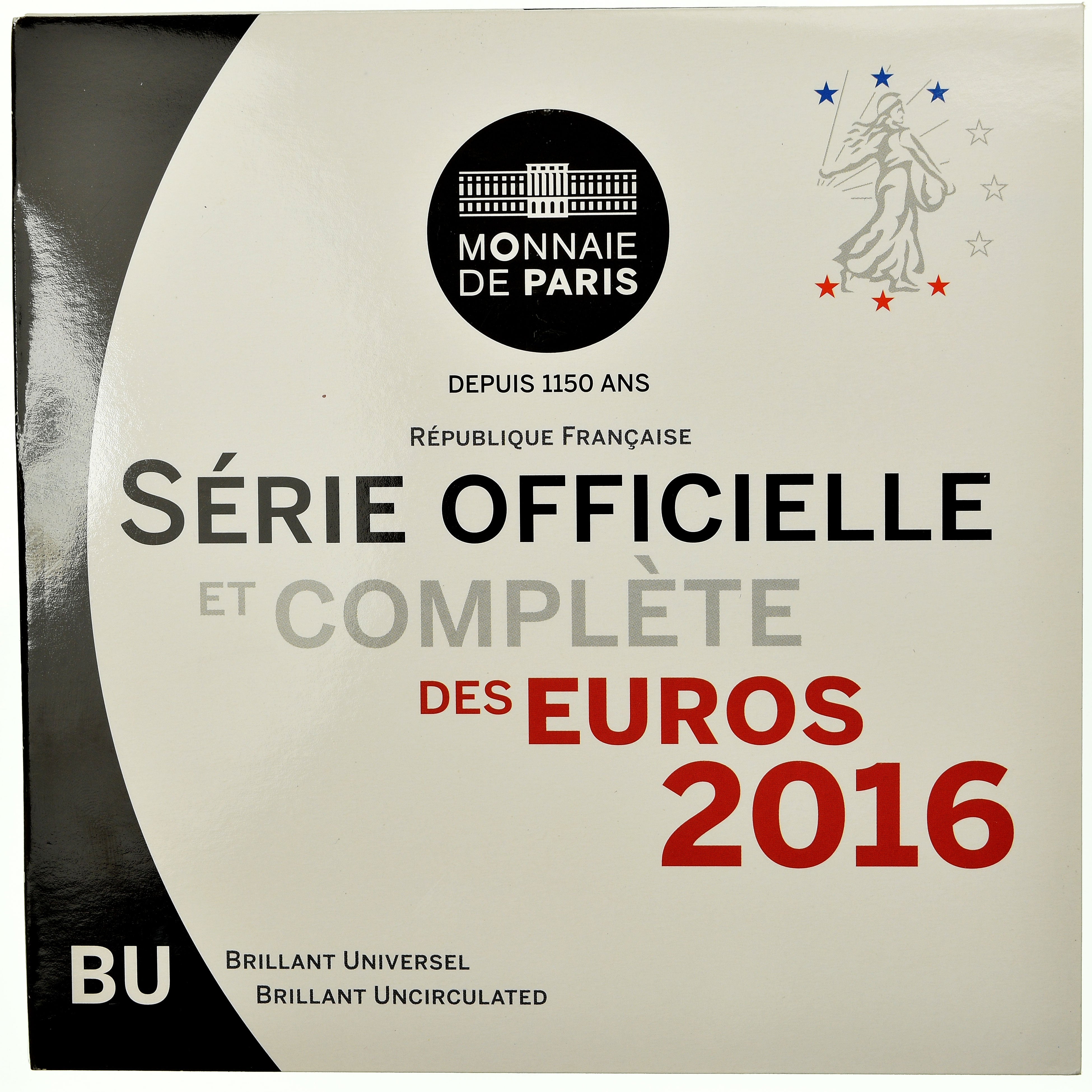 France, 1 Cent to 2 Euro, 2016, MS(65-70)