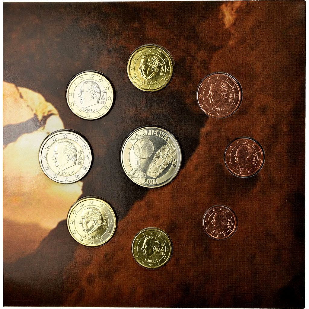 Belgique, 1 Cent to 2 Euro, 2011, FDC, (No Composition)