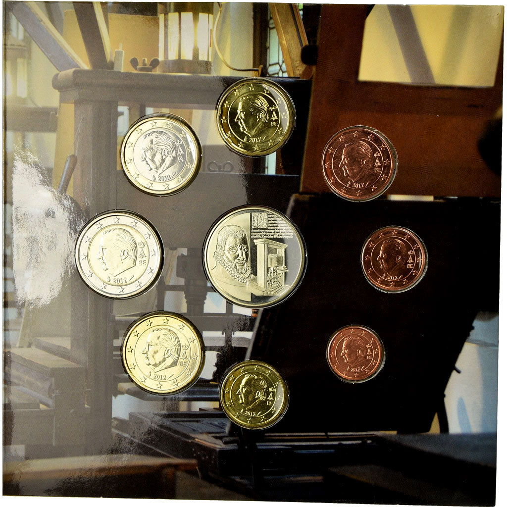 Bélgica, 1 Cent to 2 Euro, 2012, MS(65-70), (Sem Composição)
