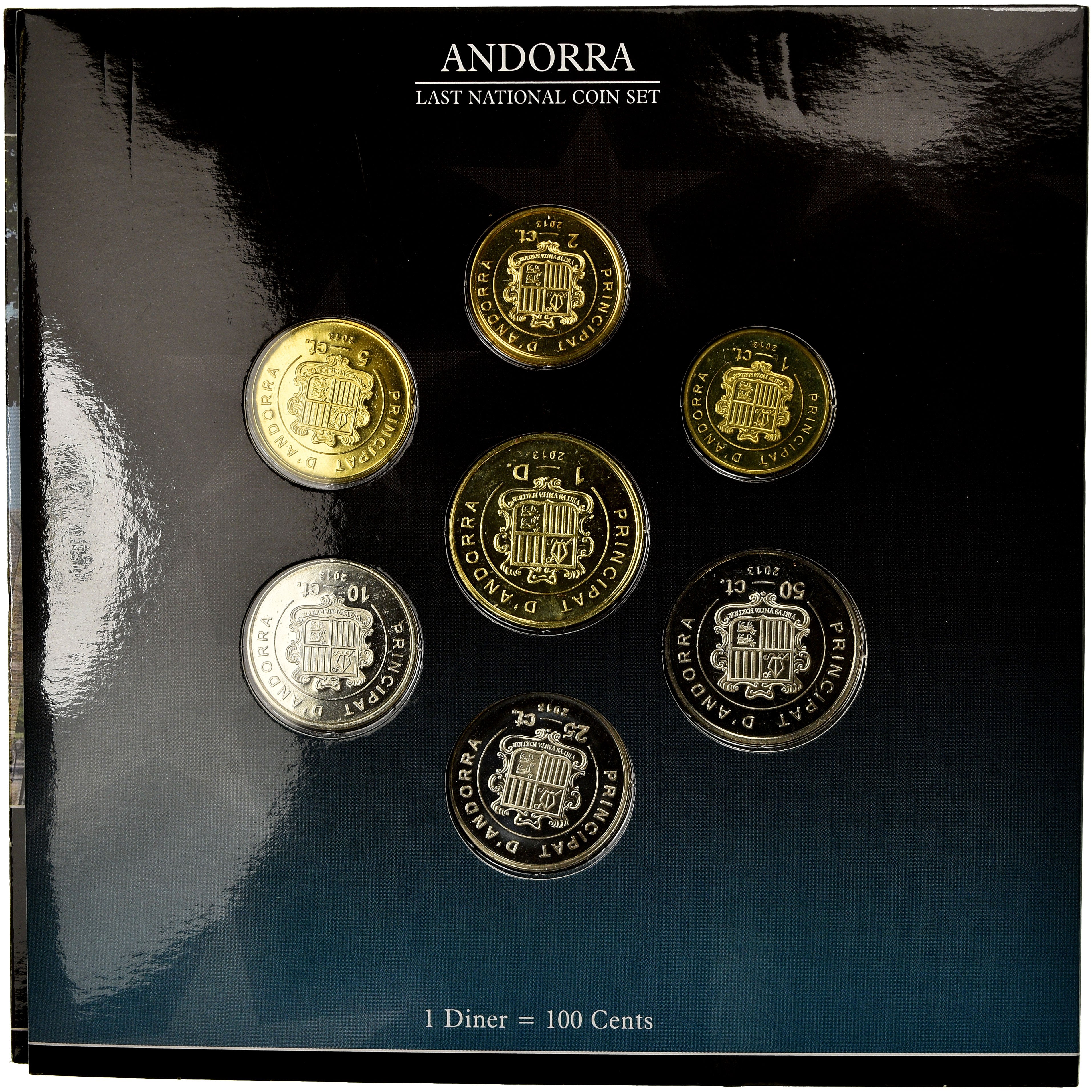 Coin, Andorra, 1 centime à 1 diner, 2013, MS(65-70)