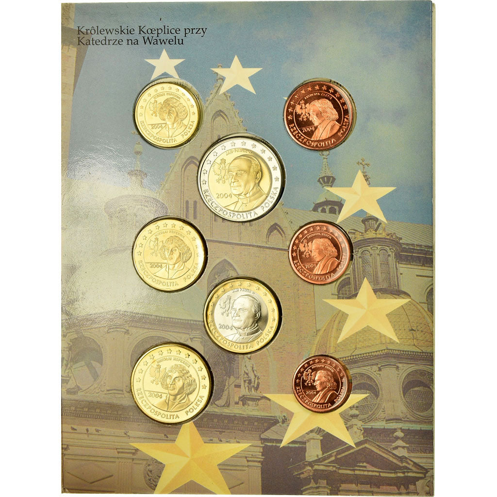 Poland, 1 Cent to 2 Euro, 2004, unofficial private coin, MS(65-70), (No