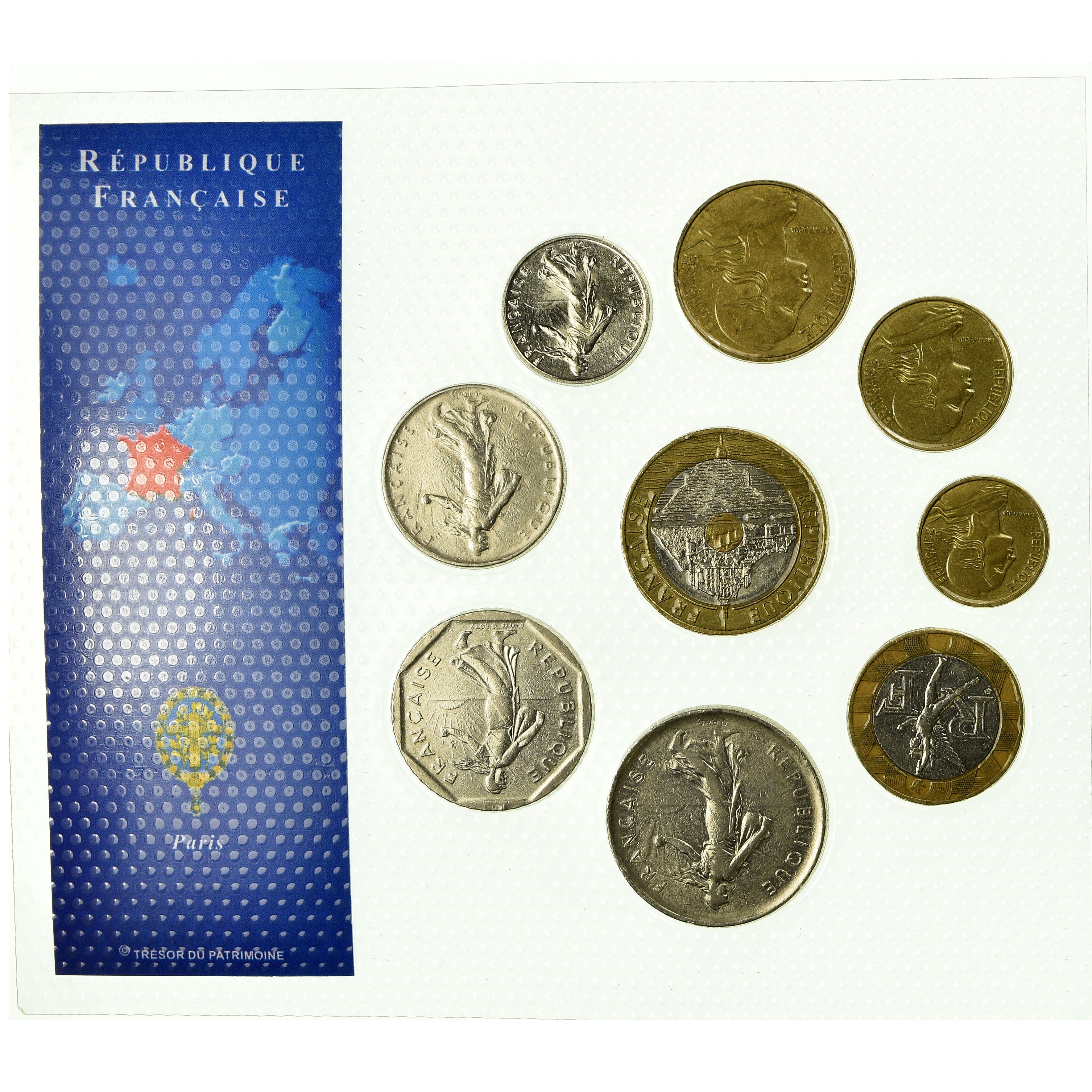 Coin, France, 5 centimes à 20 francs, Mixed Dates, Paris, EF(40-45), (No