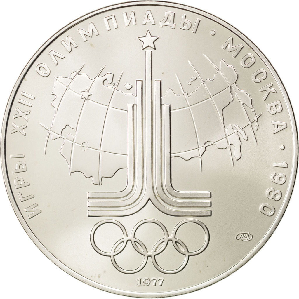 RUSSIA, 10 Roubles, 1977, KM #150, MS(63), Silver, 33.22