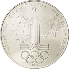 RUSSIA, 10 Roubles, 1977, KM #150, MS(63), Silver, 33.22