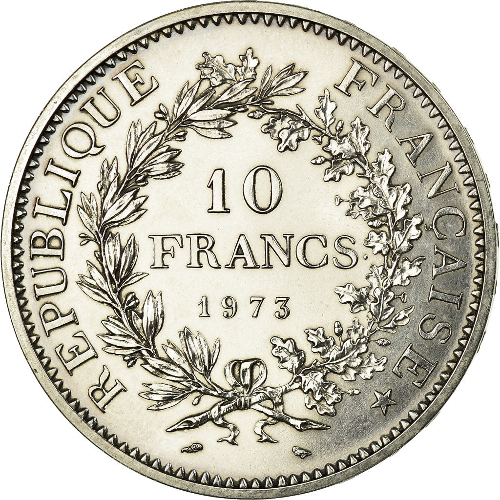 Coin, France, Hercule, 10 Francs, 1973, Paris, EF(40-45), Silver, KM:932