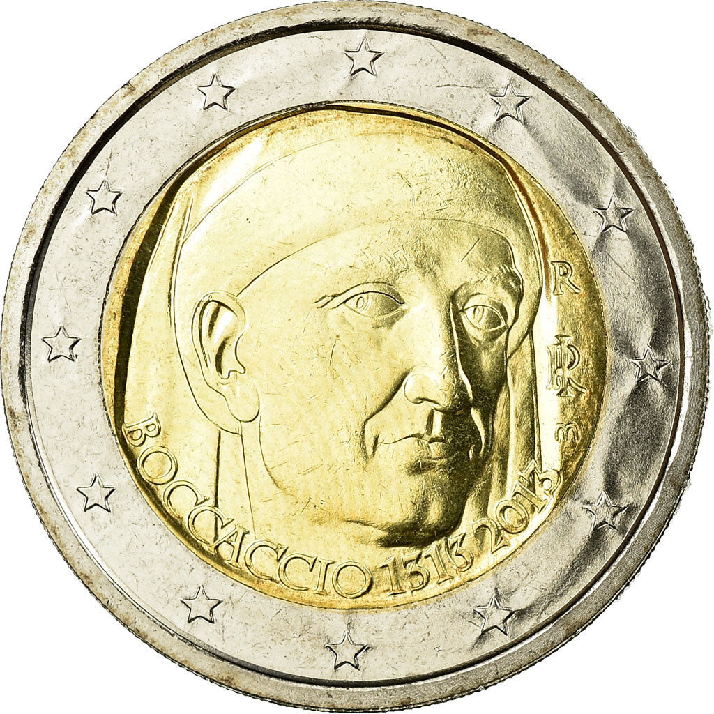 Italien, 2 Euro, Giovani Boccaccio, 2013, UNZ, Bi-Metallic