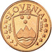 Eslovénia, Euro Cent, 2004, MS(63), Aço Cromado a Cobre