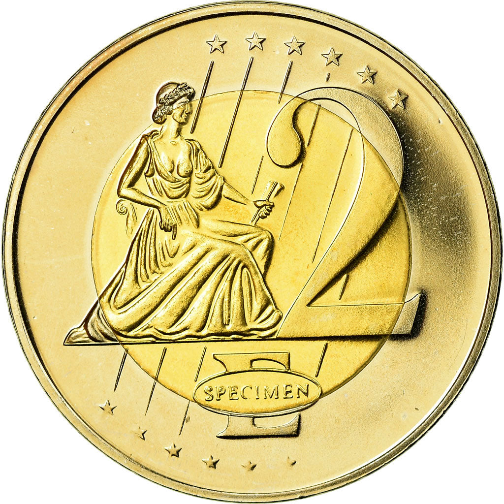Polska, 2 Euro, 2003, MS(63), Bimetaliczny