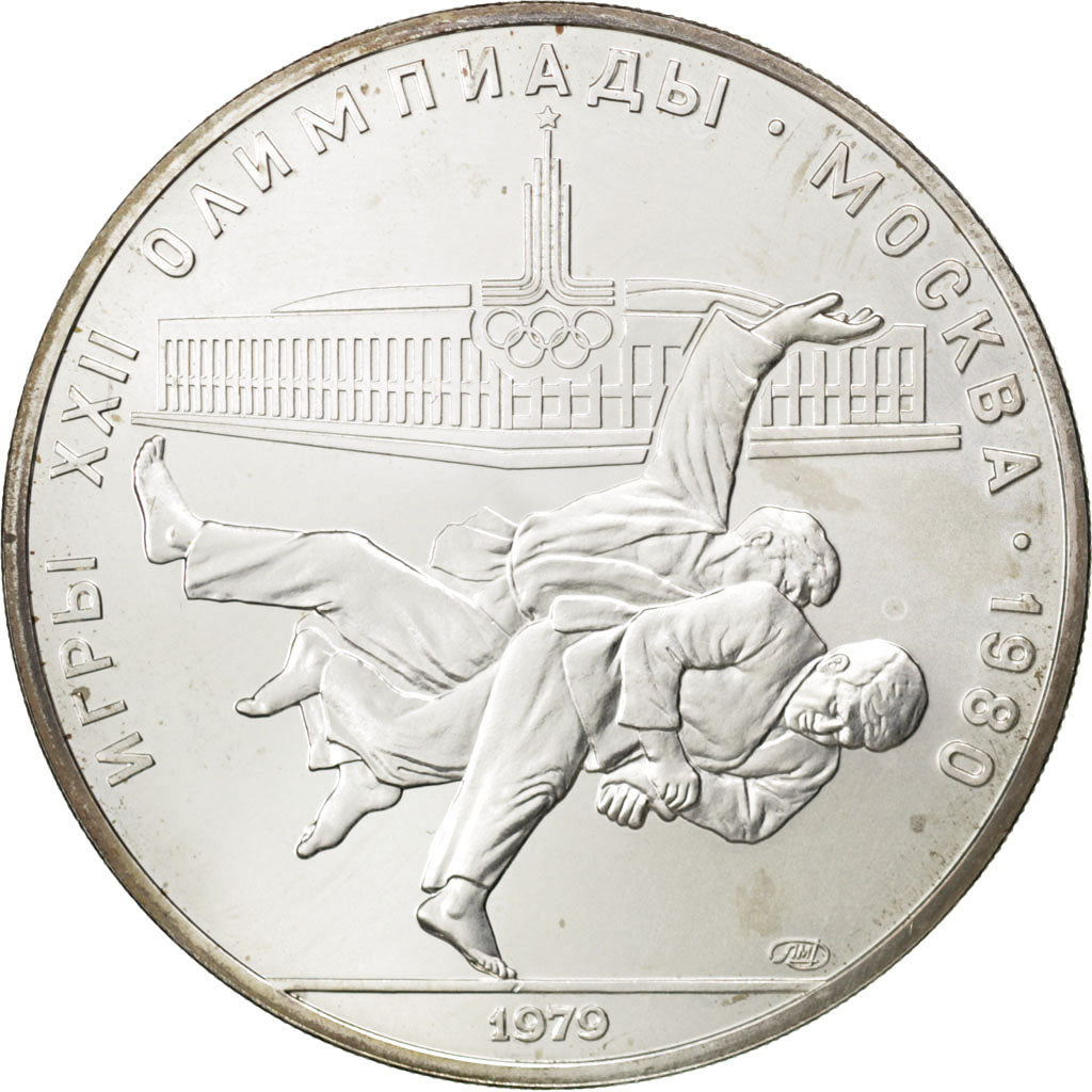 RUSSIA, 10 Roubles, 1979, KM #171, MS(63), Silver, 33.32