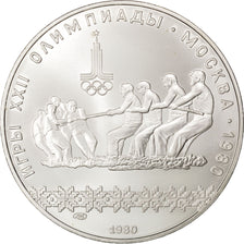 RUSSIA, 10 Roubles, 1980, KM #184, MS(63), Silver, 33.28
