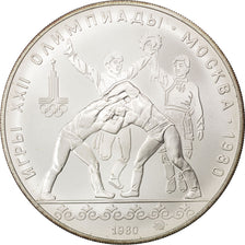 RUSSIA, 10 Roubles, 1980, KM #183, MS(63), Silver, 33.34