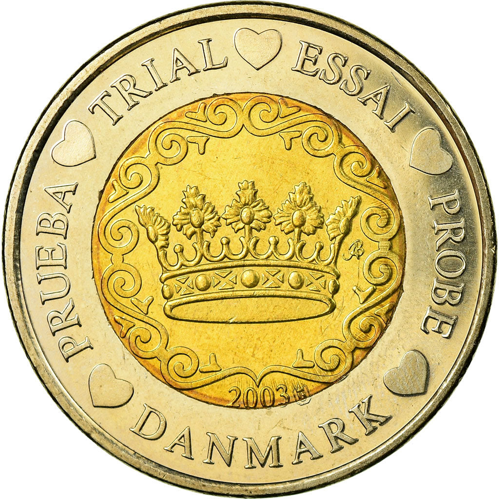Dänemark, 2 Euro, 2003, UNZ, Bi-Metallic
