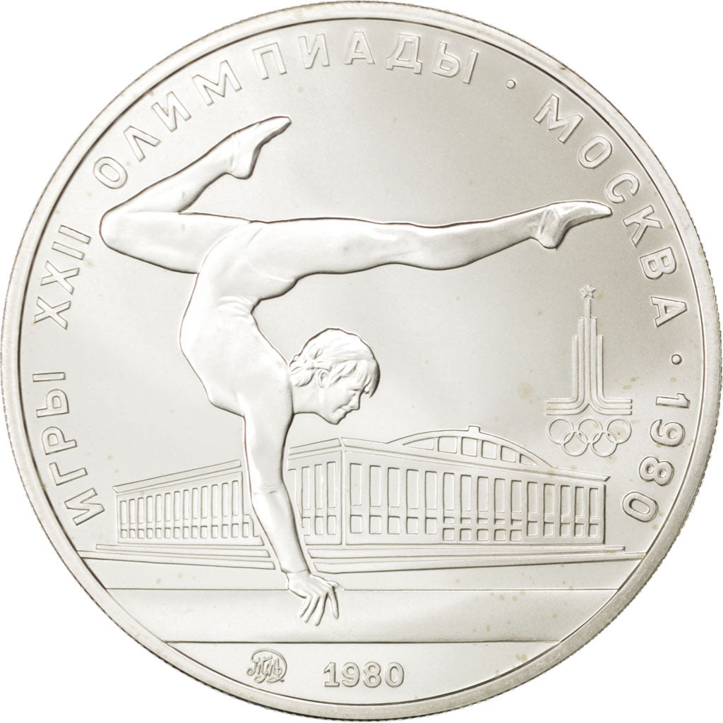 RUSSIA, 5 Roubles, 1980, KM #180, MS(63), Silver, 16.29