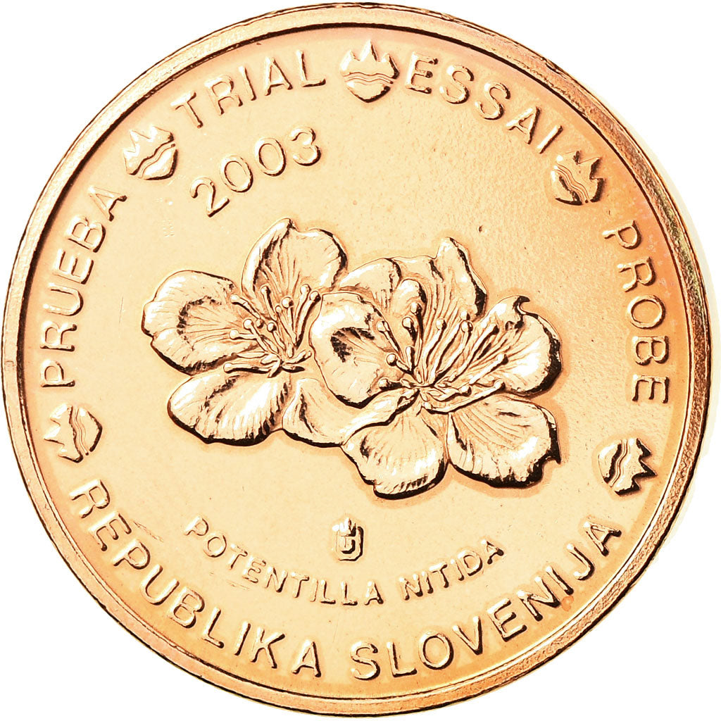 Slowenien, 2 Euro Cent, 2003, UNZ, Copper Plated Steel
